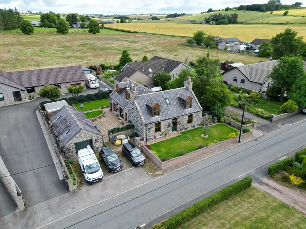 Aerial photography of home in Aberdeenshire