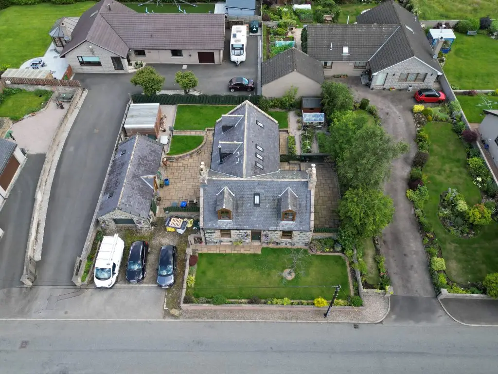 Aerial photography of home in Aberdeenshire