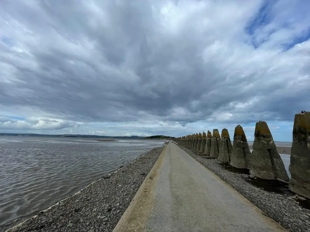 Cramond Causeway in Edinburgh, Scotland