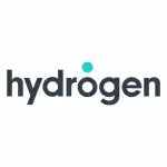 Company Logo for the company Hydrogen. White background with blue writing