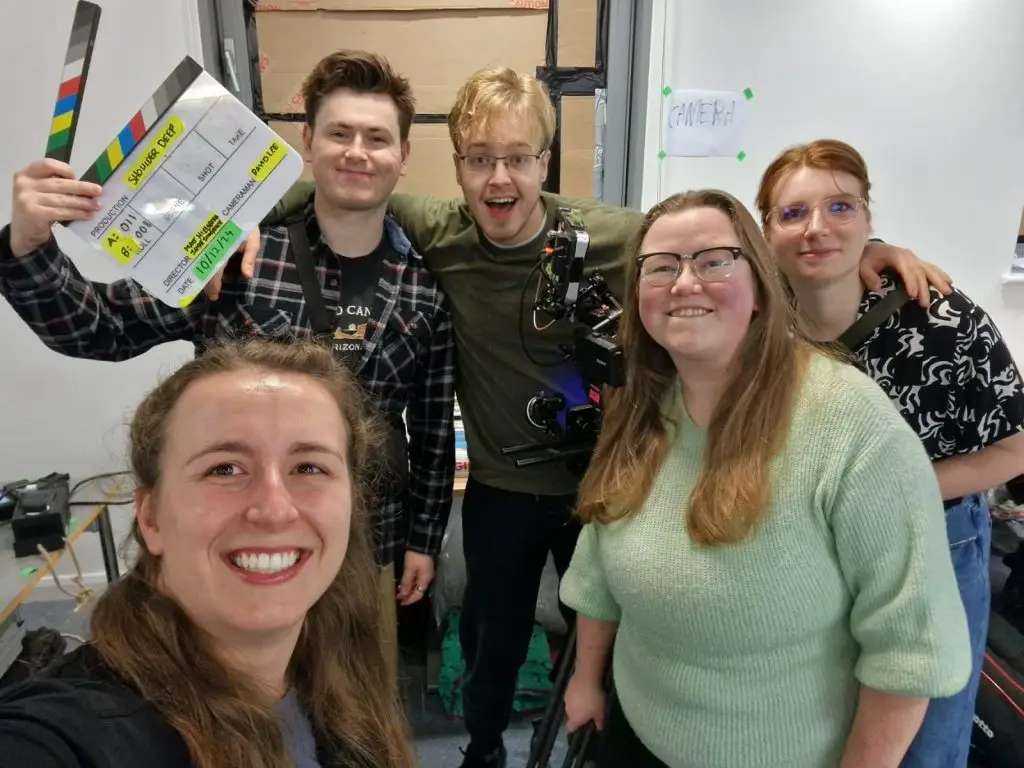 Behind the scenes with Erin and Crew on short film: Shoulder Deep